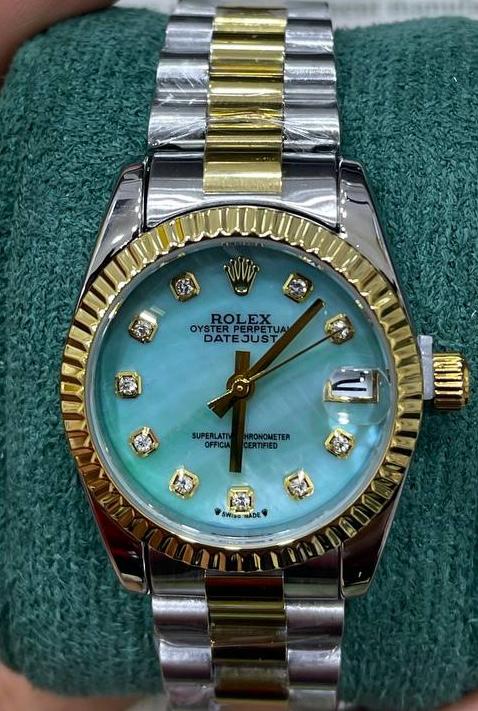 ROLEX DATEJUST FEMMES SEMI-GOLD BOITE SIMPLE