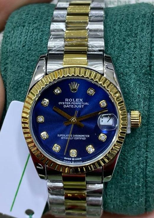 ROLEX DATEJUST FEMMES SEMI-GOLD BOITE SIMPLE